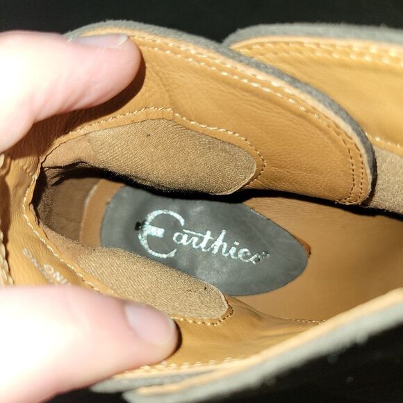 Earthies Beaumont Grey Suede Leather Booties 7 - Picture 10 of 12